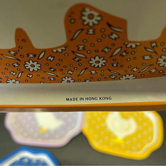 Vintage Tin Tray Set Cottagecore Pig Chicken Duck Cow 70s Kitchen Decor Retro - Picture 4 of 6